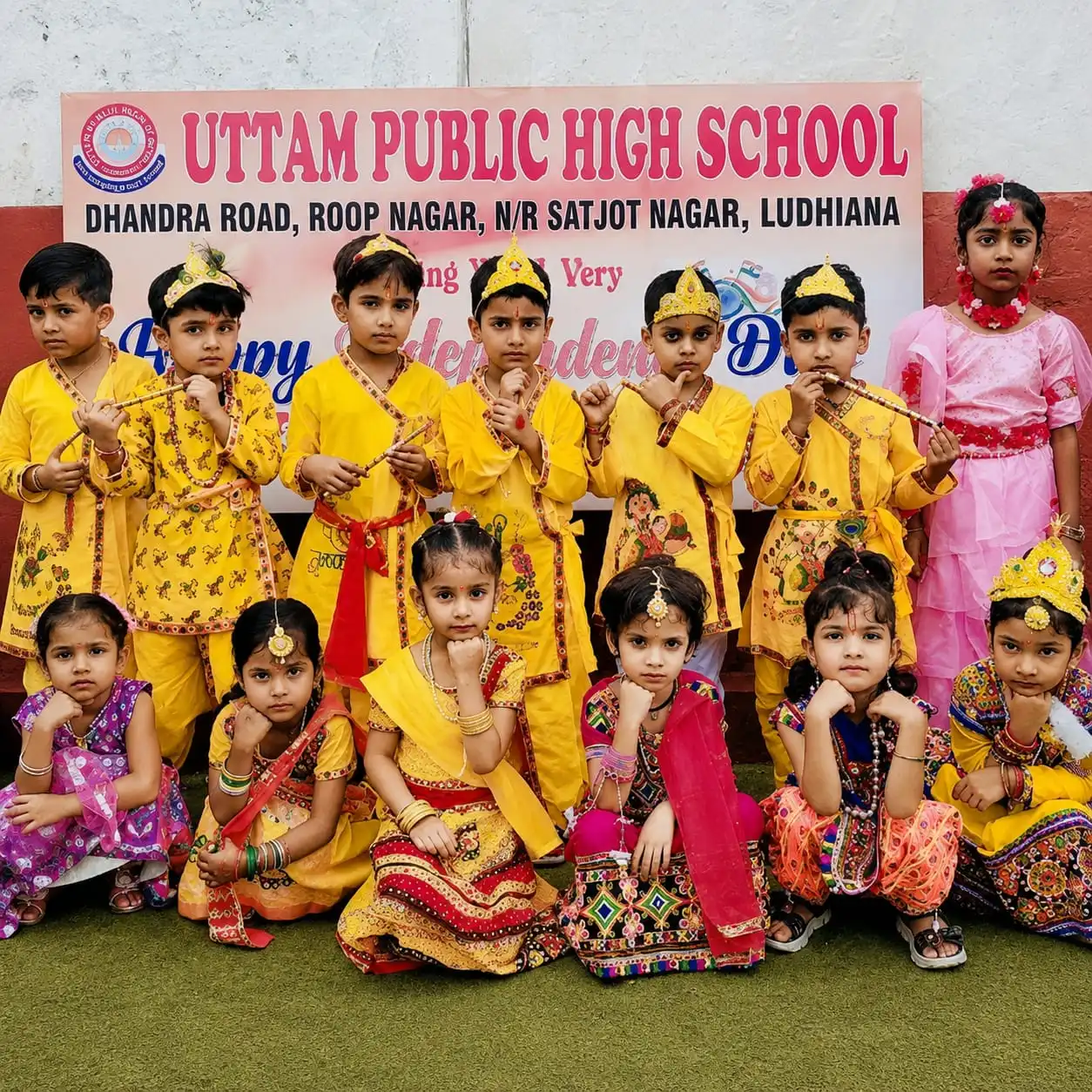 A group of students during a competition on campus